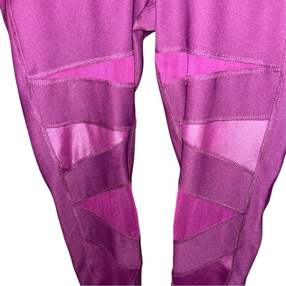 2/$20 🩷 90 Degree by Reflex Women’s Mesh Panel Activewear Leggings SIZE S PURPLE - Picture 2 of 7